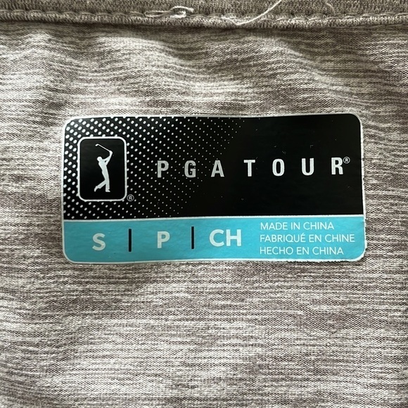 PGA Tour Men’s 1/4 Zip Popover Grey/White S - Picture 5 of 6